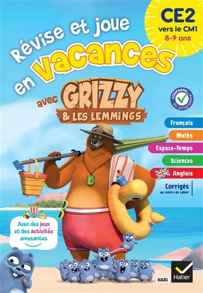 Révise et joue en vacances avec Grizzy et les lemmings : CE2 vers le CM1, 8-9 ans, conforme au programme