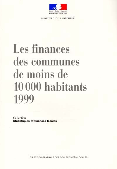 Les finances des communes de moins de 10 000 habitants, 1999