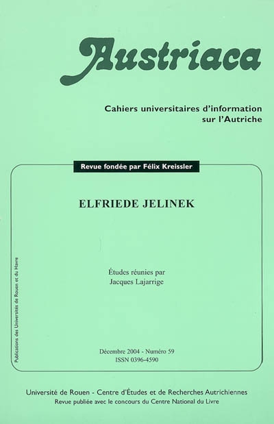 Austriaca, n° 59. Elfriede Jelinek