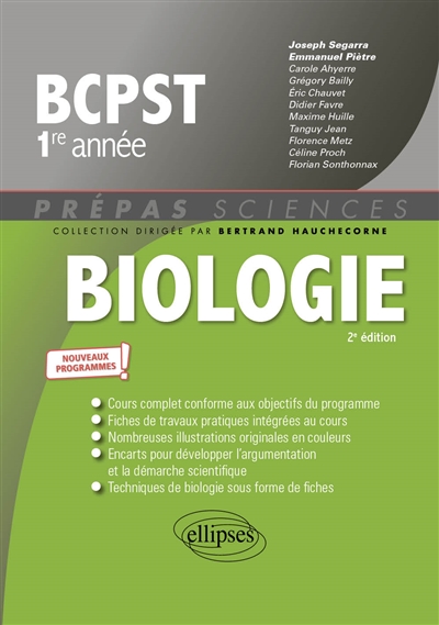 Biologie, BCPST 1re année : nouveaux programmes