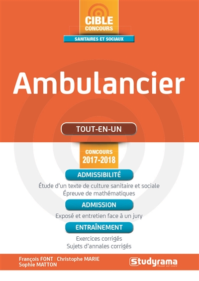 Ambulancier : tout-en-un : concours 2017-2018