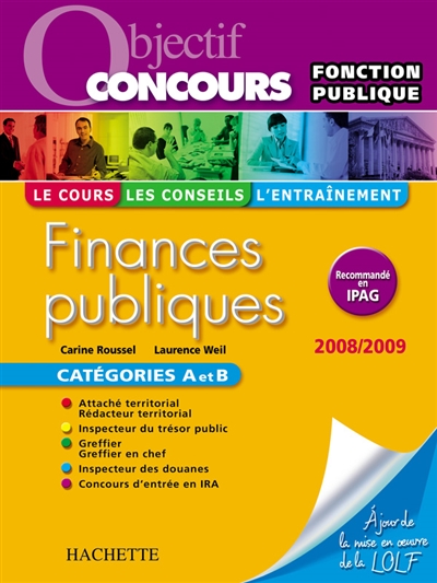 Finances publiques : catégories A et B : 2008-2009