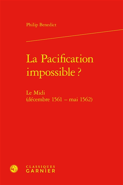 La pacification impossible...