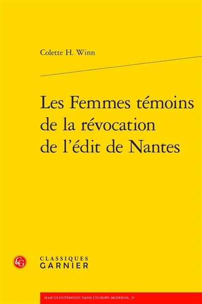 Les femmes témoins de la révocation de l'édit de Nantes
