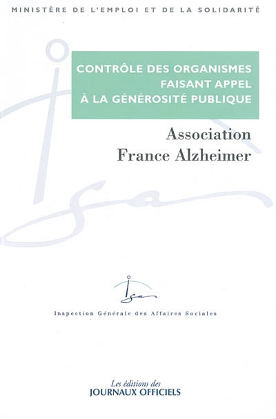 Contrôle du compte d'emploi des ressources collectées auprès du public par l'association France Alzheimer