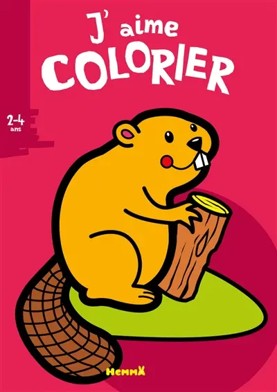 J'aime colorier, 2-4 ans : castor
