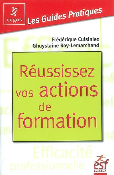 Réussissez vos actions de formation