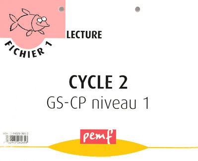 Fichier 1 lecture, cycle 2, GS-CP niveau 1