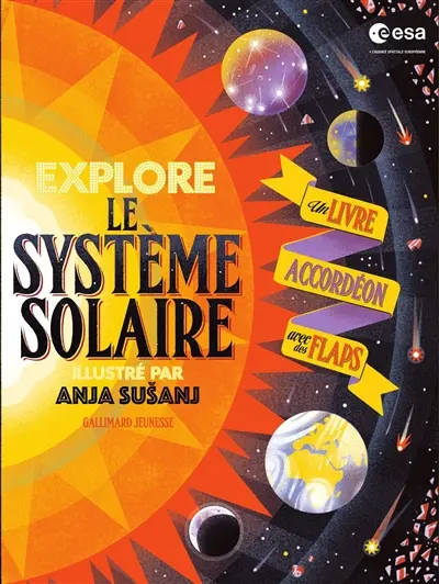 Explore le Système solaire : un livre accordéon avec des flaps