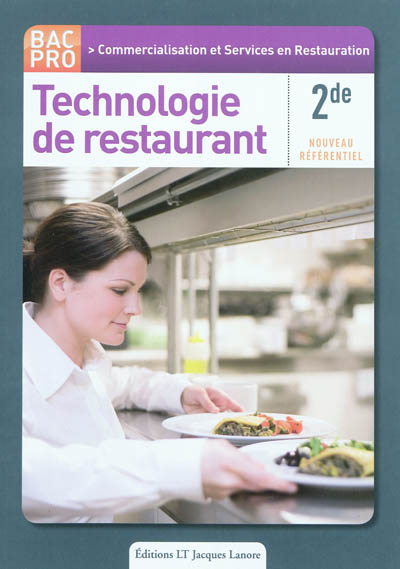 Technologie de restaurant, 2de bac pro commercialisation et services en restauration