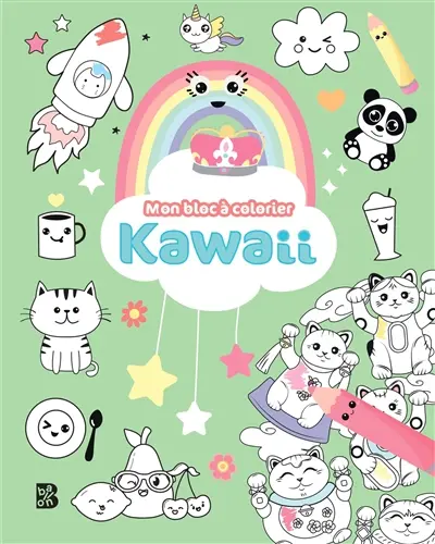 Kawaii : mon bloc à colorier