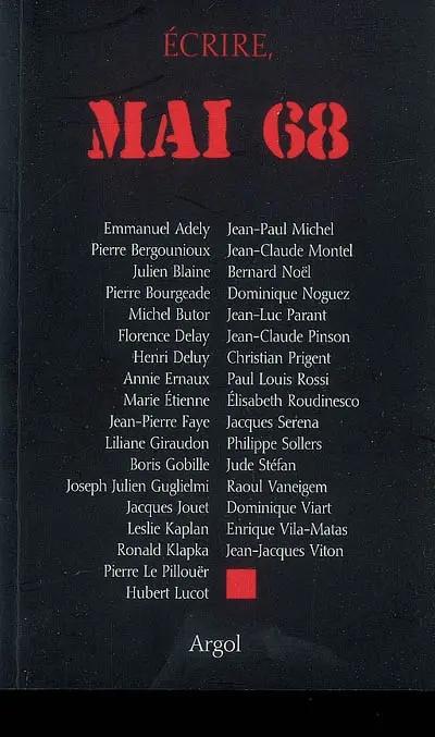 Ecrire, Mai 68