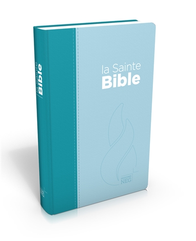 La sainte Bible : Segond NEG : compacte, couverture souple, toile duo bleu lagon et bleu ciel