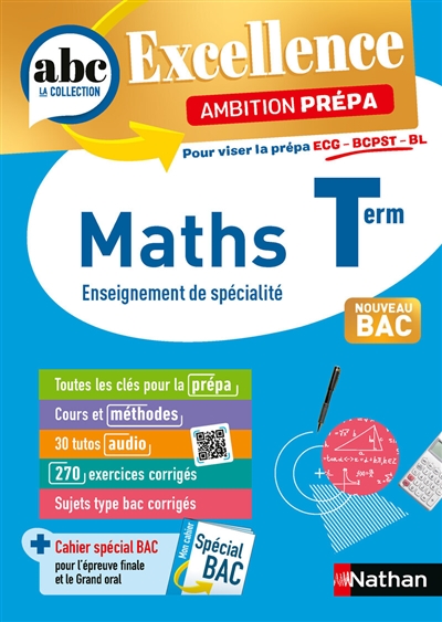 Maths spécialité & option maths expertes, terminale : ambition prépa, pour viser la prépa ECG, BCPST, BL : nouveau bac