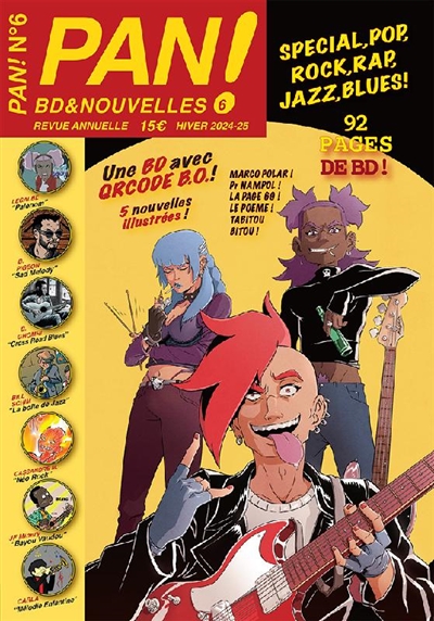 Pan ! : BD & nouvelles, n° 6. Spécial pop, rock, rap, jazz, blues !