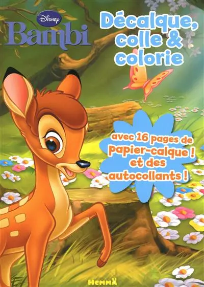 Bambi : décalque, colle & colorie