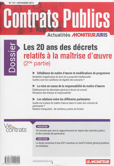 Contrats publics,...