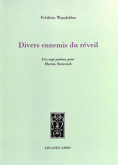 Divers ennemis du réveil : dix-sept poëmes pour Martin Steinrück