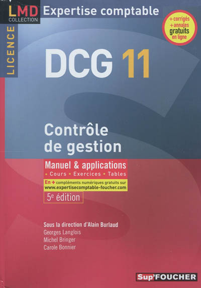 DCG 11 contrôle de gestion : manuel & applications