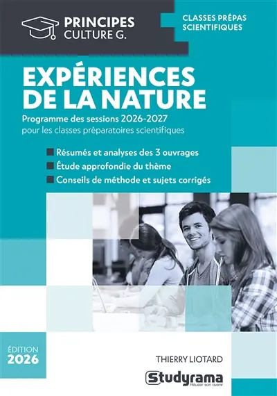 Expériences de la nature : programme des sessions 2026-2027 pour les classes préparatoires scientifiques