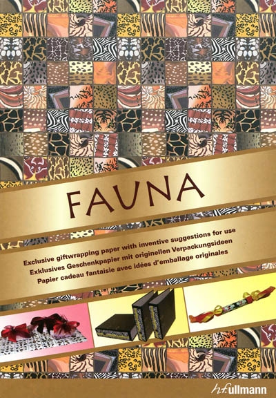 Fauna : exclusive giftwrapping paper with inventive suggestions for use. Exklusive Geschenkpapier mit originellen Verpackungsideen. Papier cadeau fantaisie avec idées d'emballage originales