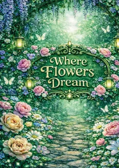 Where flowers dream : Coloringbook for adults