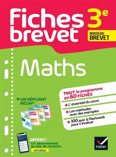 Maths, 3e : nouveau brevet
