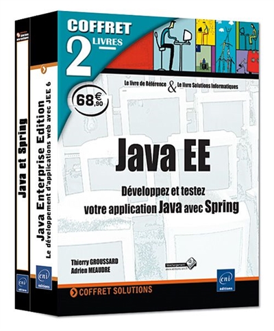 Java EE, coffret de 2 livres : développez et testez votre application Java avec Spring