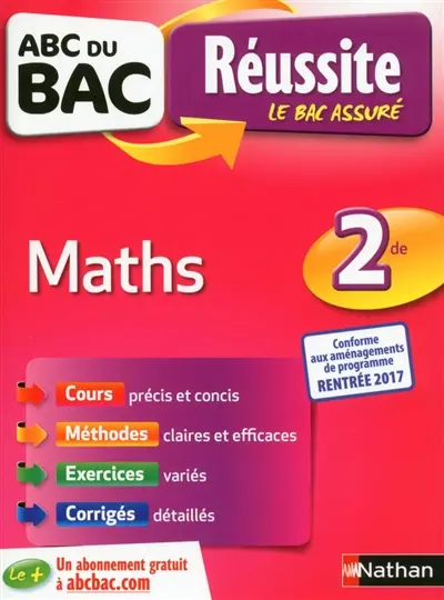 Maths 2de : conforme aux aménagements de programme rentrée 2017