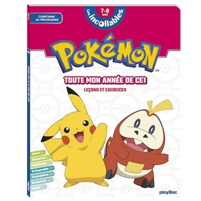 Pokémon : toute mon année de CE1, 7-8 ans : leçons et exercices, conforme au programme