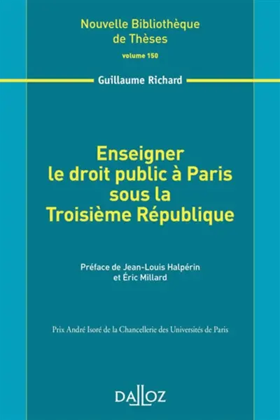 Enseigner le droit public à Paris sous la troisième République