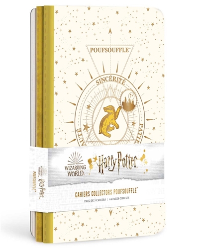 harry potter wizarding world : cahiers collectors poufsouffle : pack de 3 cahiers