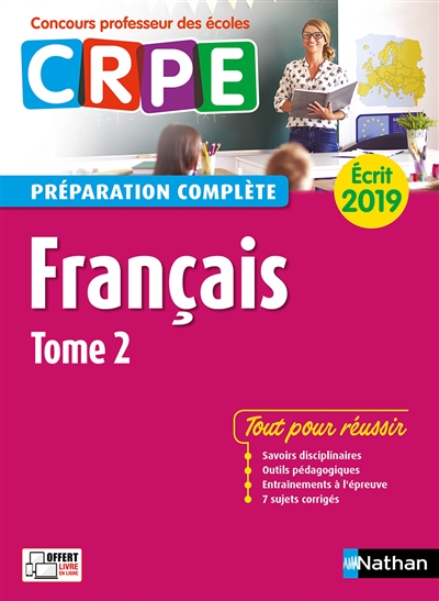 Français : CRPE, préparation complète, écrit 2019. Vol. 2