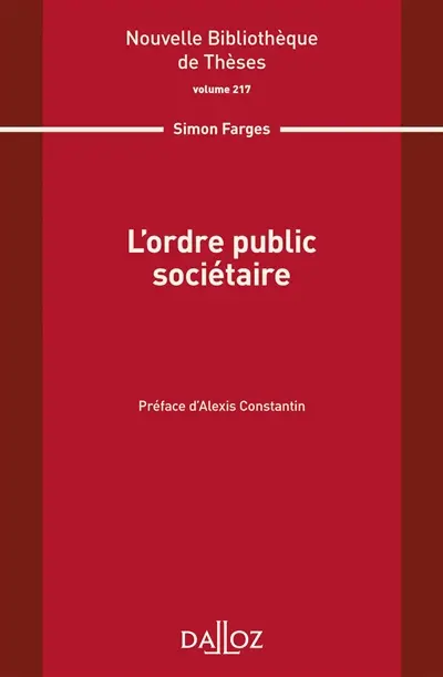 L'ordre public sociétaire