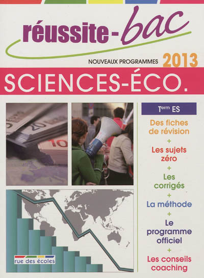 Sciences-éco, Terminale ES : nouveaux programmes 2013