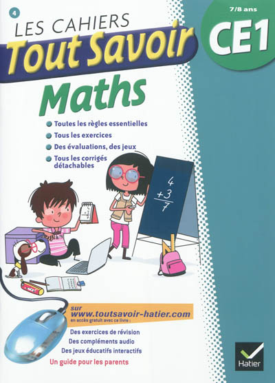 Les cahiers tout savoir maths : CE1, 7-8 ans