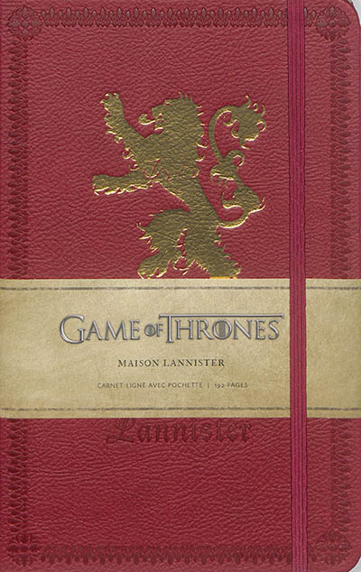 Carnet luxe Lannister : Game of thrones : maison Lannister
