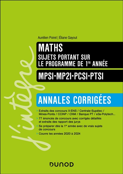 Maths, sujets portant sur...