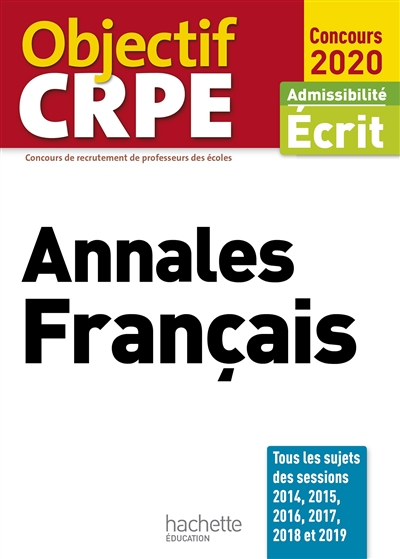 Annales français : admissibilité écrit, concours 2020