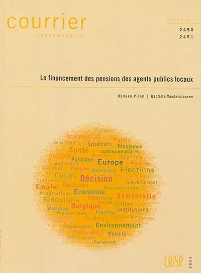 Courrier hebdomadaire, n° 2450-2451. Le financement des pensions des agents publics locaux