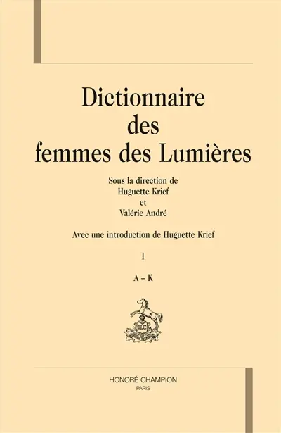 Dictionnaire des femmes des Lumières