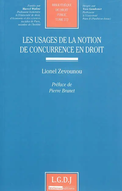 Les usages de la notion de concurrence en droit