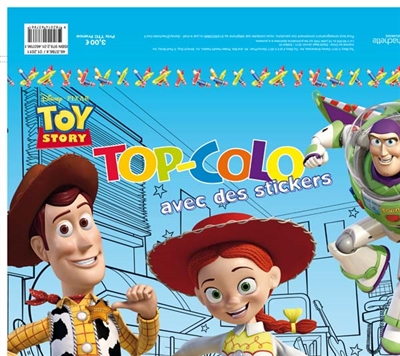 Top-colo avec des stickers : Toy story