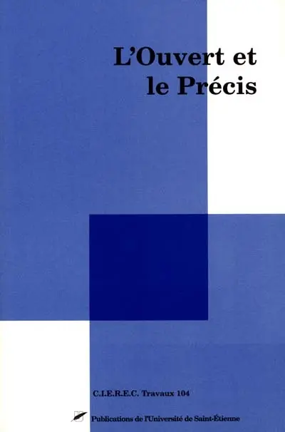 L'ouvert et le précis : douze études de grammaire et linguistique anglaises