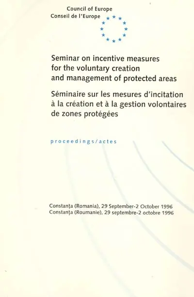 Séminaire sur les mesures d'incitation à la création et à la gestion volontaire de zones protégées