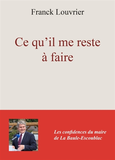 Ce qu'il me reste à faire :...