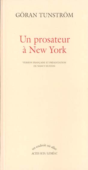 Un prosateur à New York