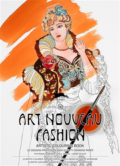 Artists' colouring book. Art nouveau fashion. Livret de coloriage artistes. Art nouveau fashion. Künstler-Malbuch. Art nouveau fashion