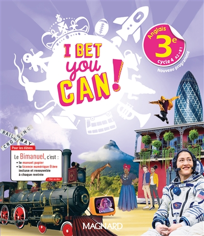 I bet you can ! anglais 3e, cycle 4, A2-B1 : bimanuel : nouveau programme