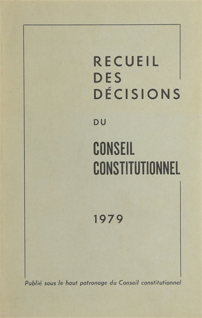 Recueil des décisions du...